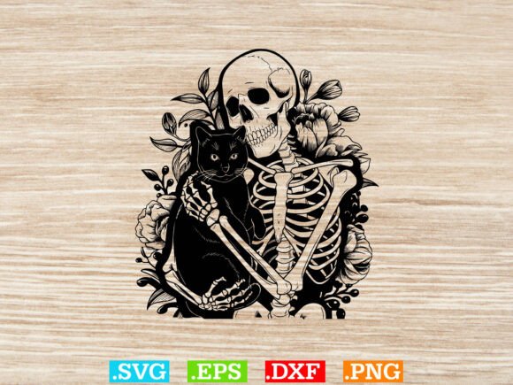 Cat and Skeleton SVG,Animal Skeleton Svg Review