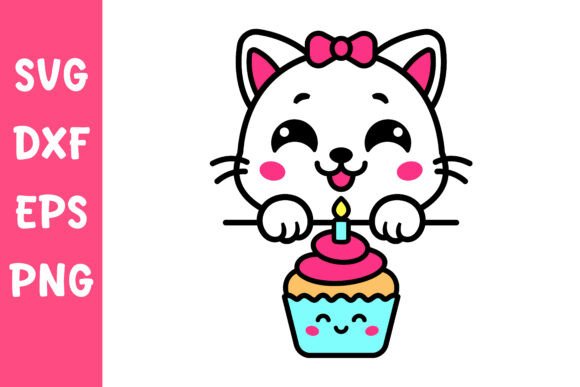 Cat Birthday SVG Cute Cat Cut File Review
