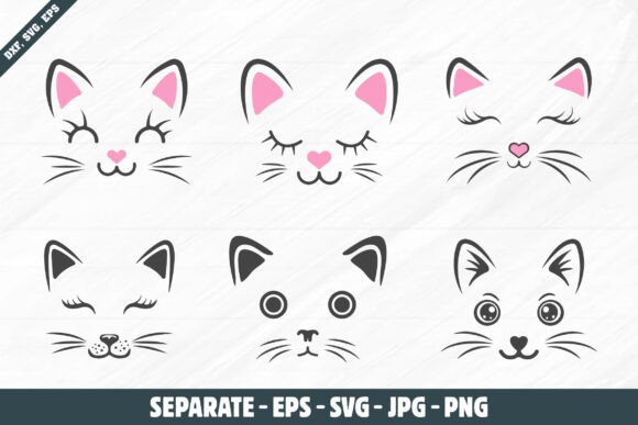 Cat Face Svg, Cute Cat Face Silhouette Review