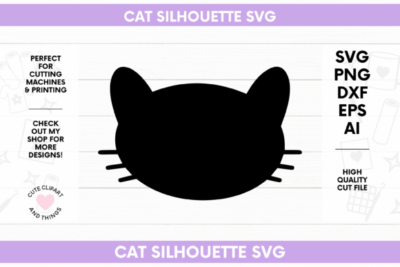 Cat Silhouette SVG Cat Face SVG Review