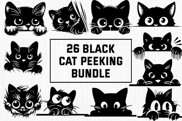 Cute Black Cat Peeking Svg Bundle Review
