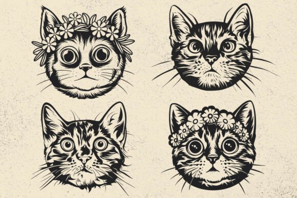 Cute Cat Face Svg Files for Cricut