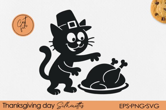 Funny Thanksgiving Cat Silhouette SVG Review