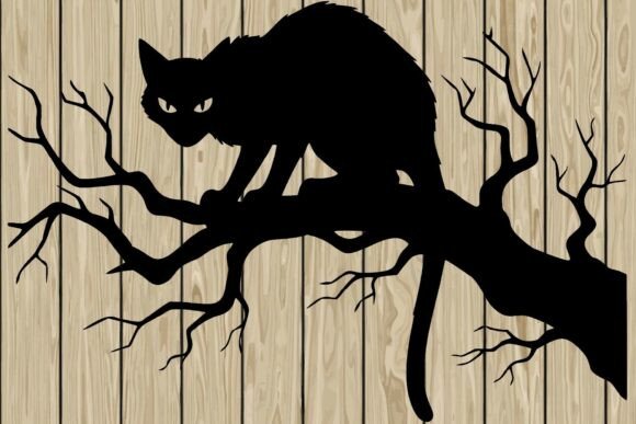 Halloween Creepy Cat Silhouette SVG Review