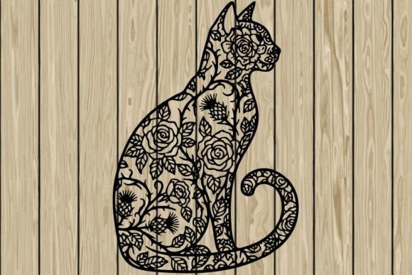 Halloween Floral Cat Silhouette SVG Review