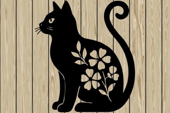 Halloween Floral Cat Sitting SVG Review