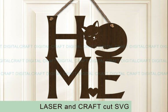Home Cat Sign SVG Laser Cut out Review