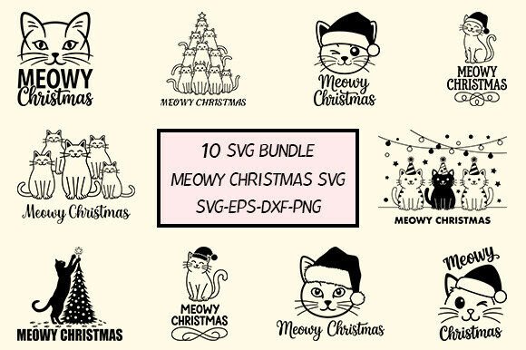 Meowy Christmas SVG Bundle Review